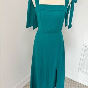 Trixxi Teal Tie-Shoulder Maxi Dress